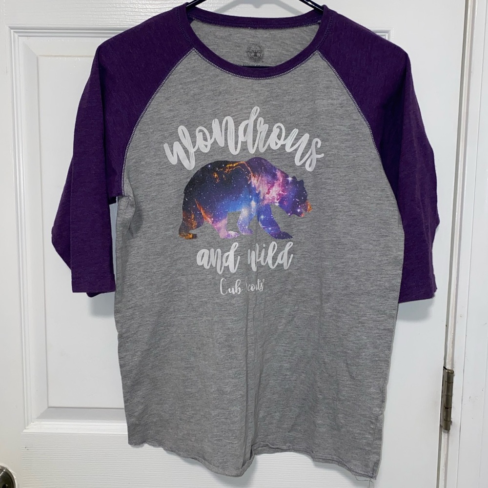 Boy Scouts of America-Cub Scout ‘Wondrous and Wild’ 3/4 Sleeve T-Shirt Youth XL
